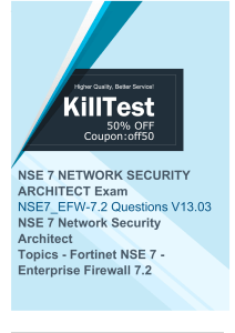 NSE 7 Network Security Architect Exam Questions