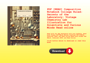 PDF [READ] Composition Notebook College Ruled Secrets of the Laboratory Vintage Chemistry Lab Illust