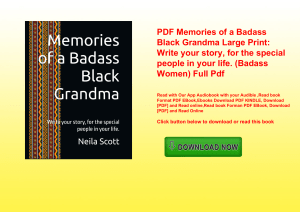 PDF Memories of a Badass Black Grandma Large Print Write your story  for the special people in your 