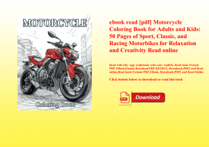 ebook read [pdf] Motorcycle Coloring Book for Adults and Kids 50 Pages of Sport  Classic  and Racing