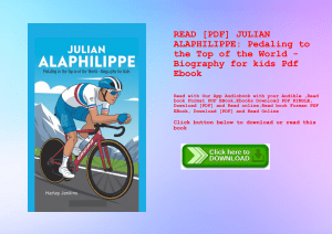 READ [PDF] JULIAN ALAPHILIPPE Pedaling to the Top of the World - Biography for kids Pdf Ebook