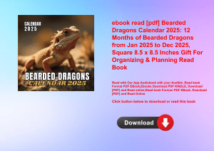 ebook read [pdf] Bearded Dragons Calendar 2025 12 Months of Bearded Dragons from Jan 2025 to Dec 2025  Square 8.5 x 8.5 Inches Gift For Organizing & Planning Read Book