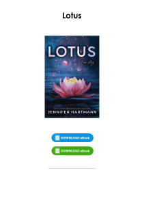 Read (pdf) Book Lotus By Jennifer Hartmann