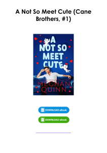 Read (pdf) Book A Not So Meet Cute (Cane Brothers, #1) By Meghan Quinn