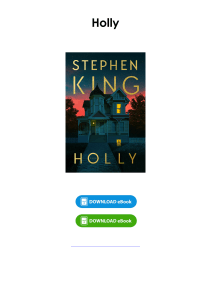 Download (pdf) Book Holly By Stephen        King