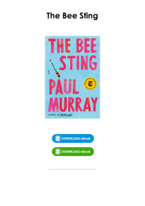 (Download) The Bee Sting By Paul Murray