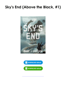 Download (pdf) Book Sky's End (Above the Black, #1) By Marc J. Gregson