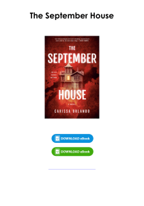 Read (pdf) Book The September House By Carissa Orlando