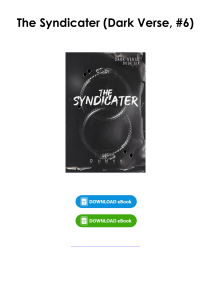 Read (pdf) Book The Syndicater (Dark Verse, #6) By RuNyx