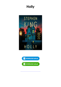 (Read) Holly By Stephen        King