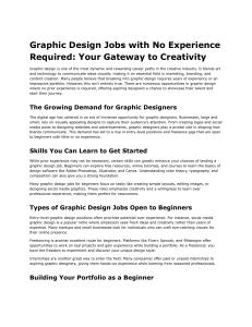 Graphic Design Jobs with No Experience Required