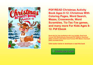 PDFREAD Christmas Activity Book Ages 8-12 Christmas With Coloring Pages  Word Search  Mazes  Crosswo