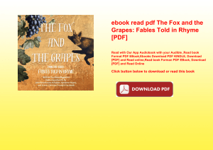 ebook read pdf The Fox and the Grapes Fables Told in Rhyme [PDF] 