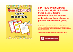 [PDF READ ONLINE] Pencil Control Activity Book for Kids Pencil Control Tracing Workbook for Kids Lea