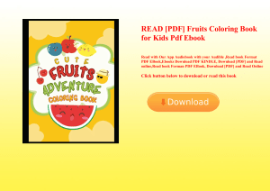 READ [PDF] Fruits Coloring Book for Kids Pdf Ebook