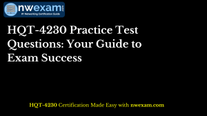 HQT-4230 Practice Test Questions Your Guide to Exam Success