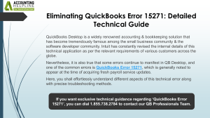 A quick guide to fix QuickBooks Error Code 15271