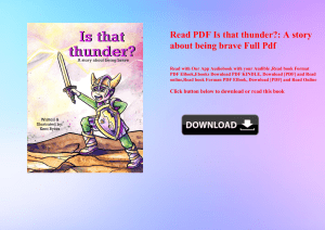 Read PDF Is that thunder A story about being brave Full Pdf