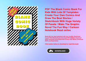 PDF The Blank Comic Book For Kids With Lots Of Templates Create Your Own Comics And Draw The Best Stories  Sketchbook With Huge Variety Of Panels  Make The Graphic Novel The Fun Way  Cartoon Notebook Read online