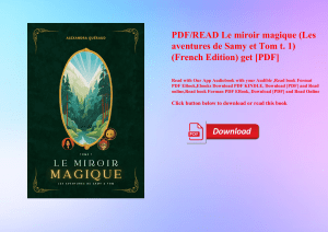 PDFREAD Le miroir magique (Les aventures de Samy et Tom t. 1) (French Edition) get [PDF]