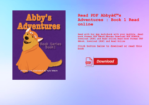 Read PDF AbbyÃ¢Â€Â™s Adventures  Book 1 Read online