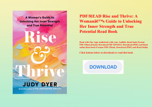 PDFREAD Rise and Thrive A WomanÃ¢Â€Â™s Guide to Unlocking Her Inner Strength and True Potential Read