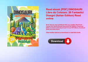 Read ebook [PDF] DINOSAURI Libro da Colorare 20 Fantastici Disegni (Italian Edition) Read online