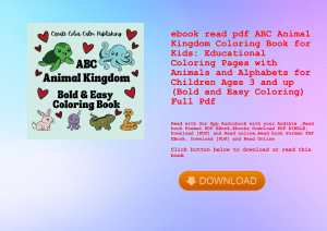 ebook read pdf ABC Animal Kingdom Coloring Book for Kids Educational Coloring Pages with Animals and Alphabets for Children Ages 3 and up (Bold and Easy Coloring) Full Pdf