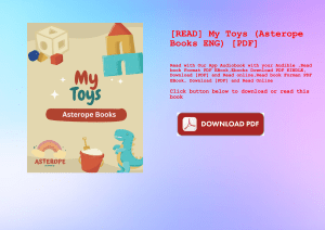 [READ] My Toys (Asterope Books ENG) [PDF] 