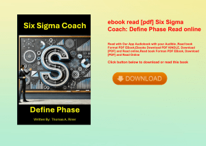 ebook read [pdf] Six Sigma Coach Define Phase Read online