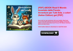 [PDF] eBOOK Read Il Mondo Incantato delle Favole Avventure per Tutti Ediz. a colori (Italian Edition) get [PDF]