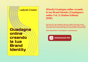 [Ebook] Guadagna online creando la tua Brand Identity (Guadagnare online Vol. 3) (Italian Edition) [