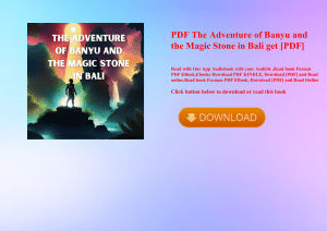 PDF The Adventure of Banyu and the Magic Stone in Bali get [PDF]