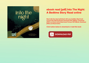 ebook read [pdf] Into The Night A Bedtime Story Read online