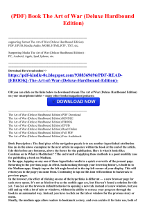 PDF READ [EBOOK] The Art of War (Deluxe Hardbound Edition) 