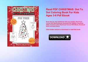 Read PDF CHRISTMAS Dot To Dot Coloring Book For Kids Ages 3-8 Pdf Ebook