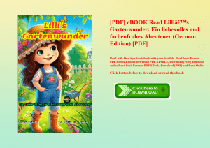 [PDF] eBOOK Read LilliÃ¢Â€Â™s Gartenwunder Ein liebevolles und farbenfrohes Abenteuer (German Editio