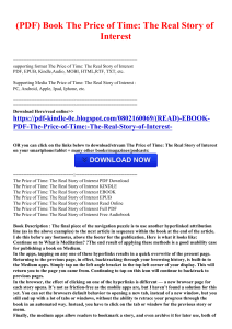 (READ) EBOOK PDF The Price of Time: The Real Story of Interest 