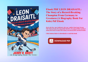 Ebook PDF  LEON DRAISAITL The Story of a Record-Breaking Champion From Germany to Greatness (A Biography Book For Kids) Pdf Ebook