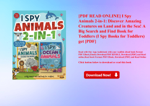 [PDF READ ONLINE] I Spy Animals 2-in-1 Discover Amazing Creatures on Land and in the Sea! A Big Search and Find Book for Toddlers (I Spy Books for Toddlers) get [PDF]