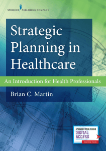 BOOK Strategic Planning in Healthcare An Introduction for Health Professionals – 