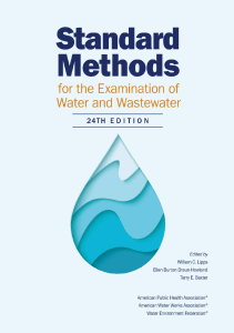 READ Standard Methods for the Examination of Water and Wastewater 24th Edition