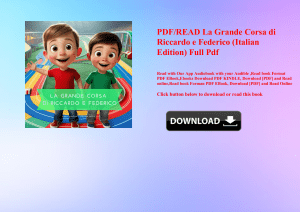 PDFREAD La Grande Corsa di Riccardo e Federico (Italian Edition) Full Pdf