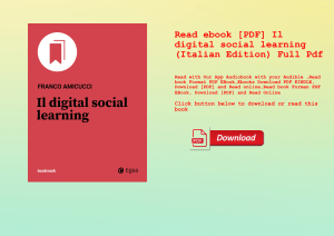 Read ebook [PDF] Il digital social learning (Italian Edition) Full Pdf