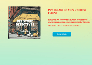 PDF [READ] Pet Store Detectives Full Pdf