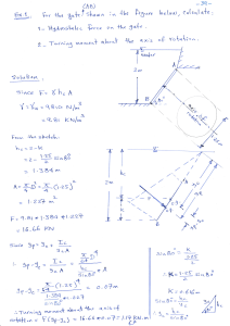 Hydrostatic Force & Turning Moment Calculation