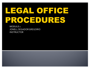 Legal Office Procedures Presentation