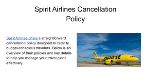 Spirit Airlines Cancellation Policy