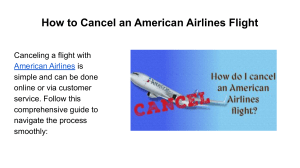 How to Cancel an American Airlines Flight