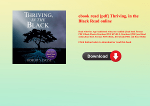 ebook read [pdf] Thriving  in the Black Read online